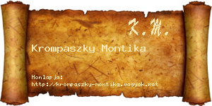 Krompaszky Montika névjegykártya
